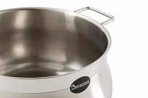 Кастрюля Barazzoni Tummy Line стальная 18/10 14 см synthetic.ua - Фото 1