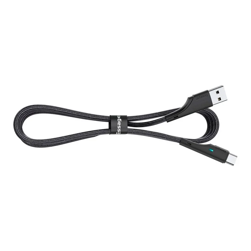 Дата кабель USB 2.0 AM to USB-C 3.0m black Essager (EXCT-LSC01), фото №2