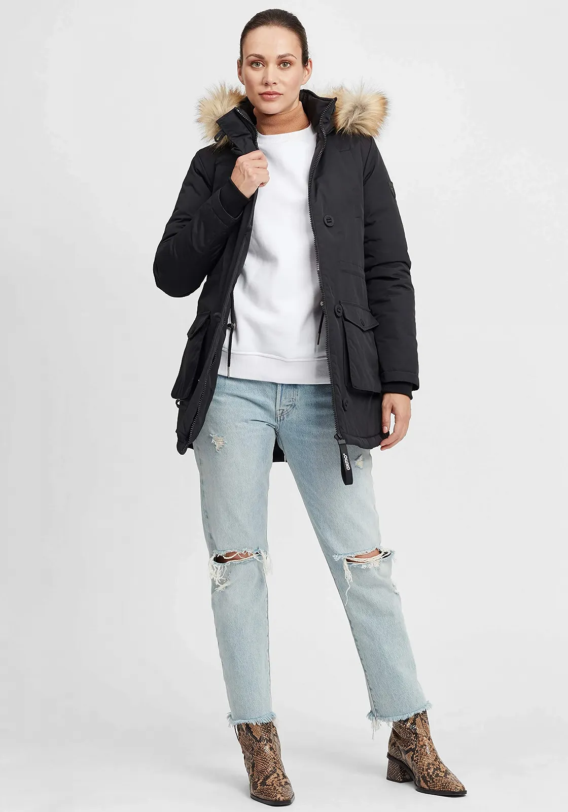 Жіноча зимова парка з капюшоном OXMO OXActa, фото №3 Жіноча зимова парка з капюшоном OXMO OXActa, фото №3