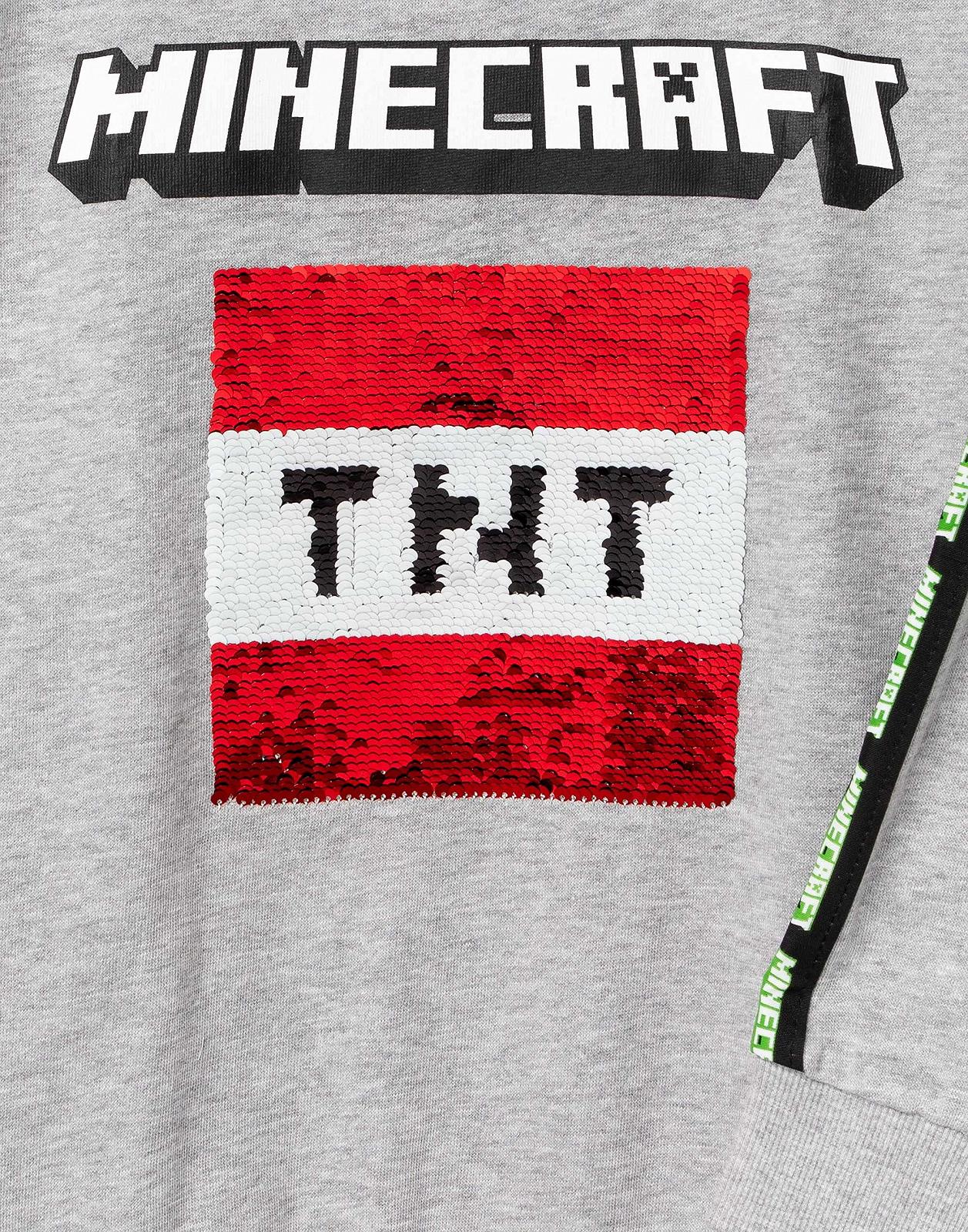 Свитшот Minecraft Creeper TNT Серый, фото №5