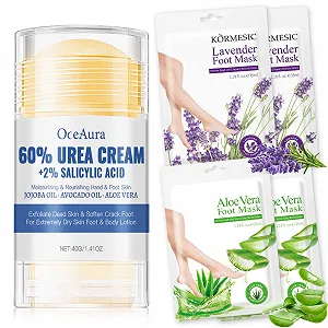 Набор для ухода за ногами Foot Care Set крем с мочевиной 60% 40 г и 4 пары масок-носочков - Фото 1