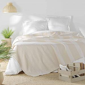 Покрывало Douceur d'Intérieur Adele 220 x 240 см Натуральный Хлопок и Тканый Полиэстер synthetic.ua - Фото 1