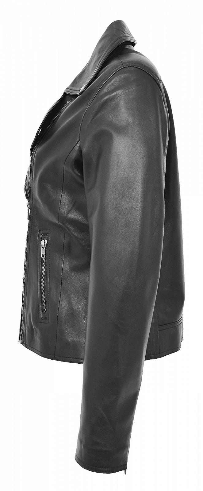 Куртка Biker кожаная A1 FASHION GOODS Myla Женская Черный, фото №5