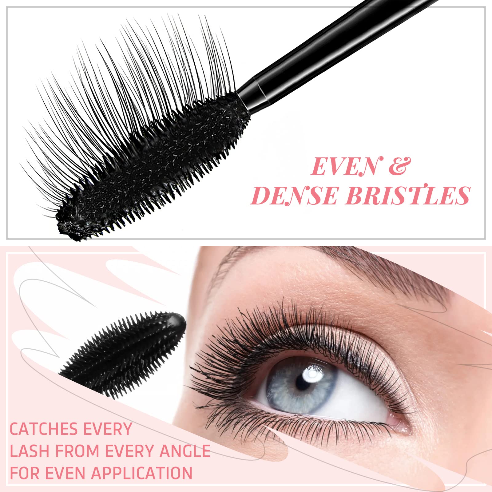 Тушь для ресниц 4D Silk Fibre Eyelash, водостойкая, удлинённая и густая, не смазывается и не слипается, черный, 9 мл, фото №3