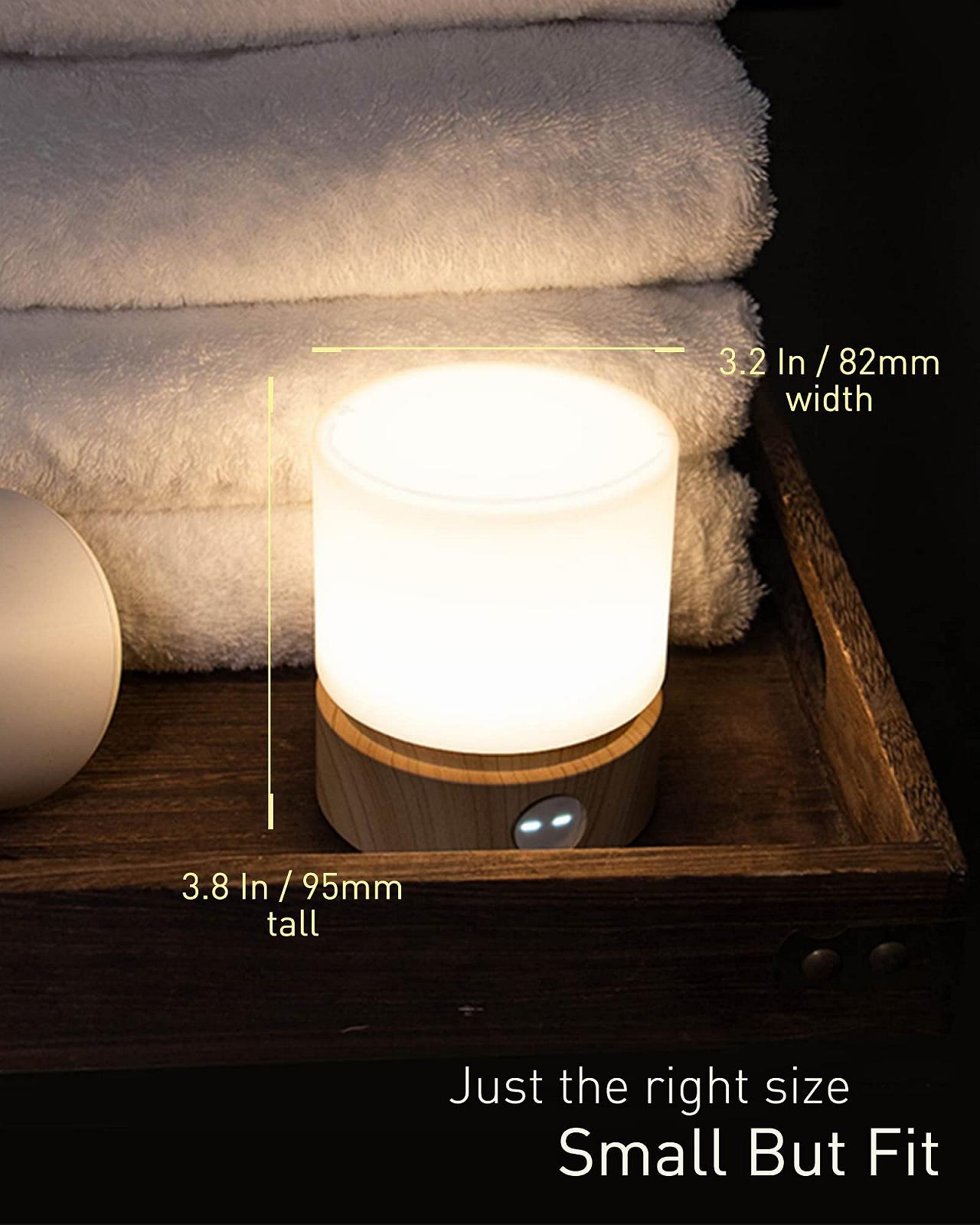 Нічник Smilodon Timer Pro Dimmable LED Нічна лампа для ліжка Дитячий нічник Імітація дерева Акумуляторна батарея, фото №6