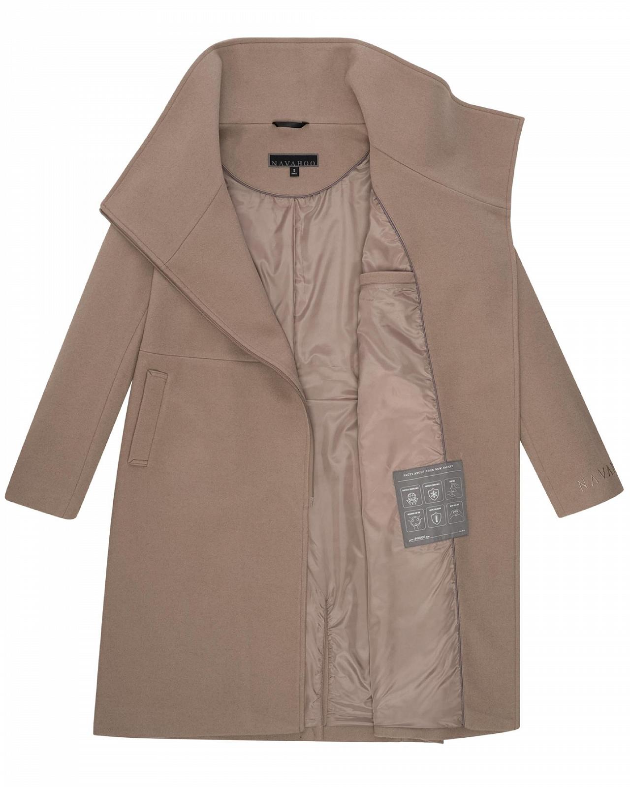 Жіноча перехідна куртка Navahoo у вовняному вигляді з асиметричним коміром і водонепроникною блискавкою, фото №6