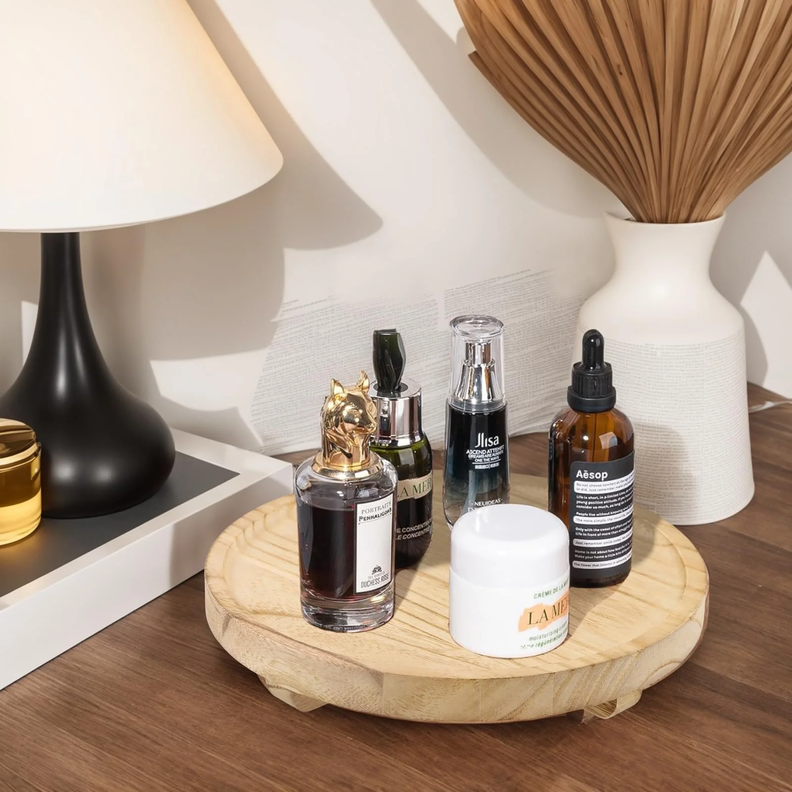 Деревянный поднос круглый для свечей в деревенском стиле., фото №6 Деревянный поднос круглый для свечей в деревенском стиле., фото №6