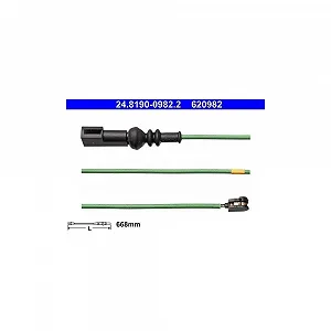 Датчик износа тормозных колодок ATE 24.8190-0982.2 для FORD задняя ось - Фото 1