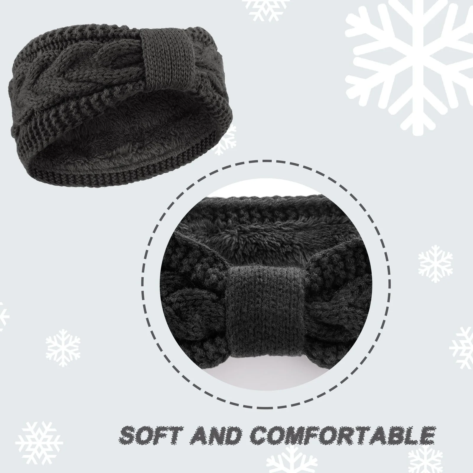 В'язана Пов'язка на Голову DRESHOW Зимова, фото №2 В'язана Пов'язка на Голову DRESHOW Зимова, фото №2