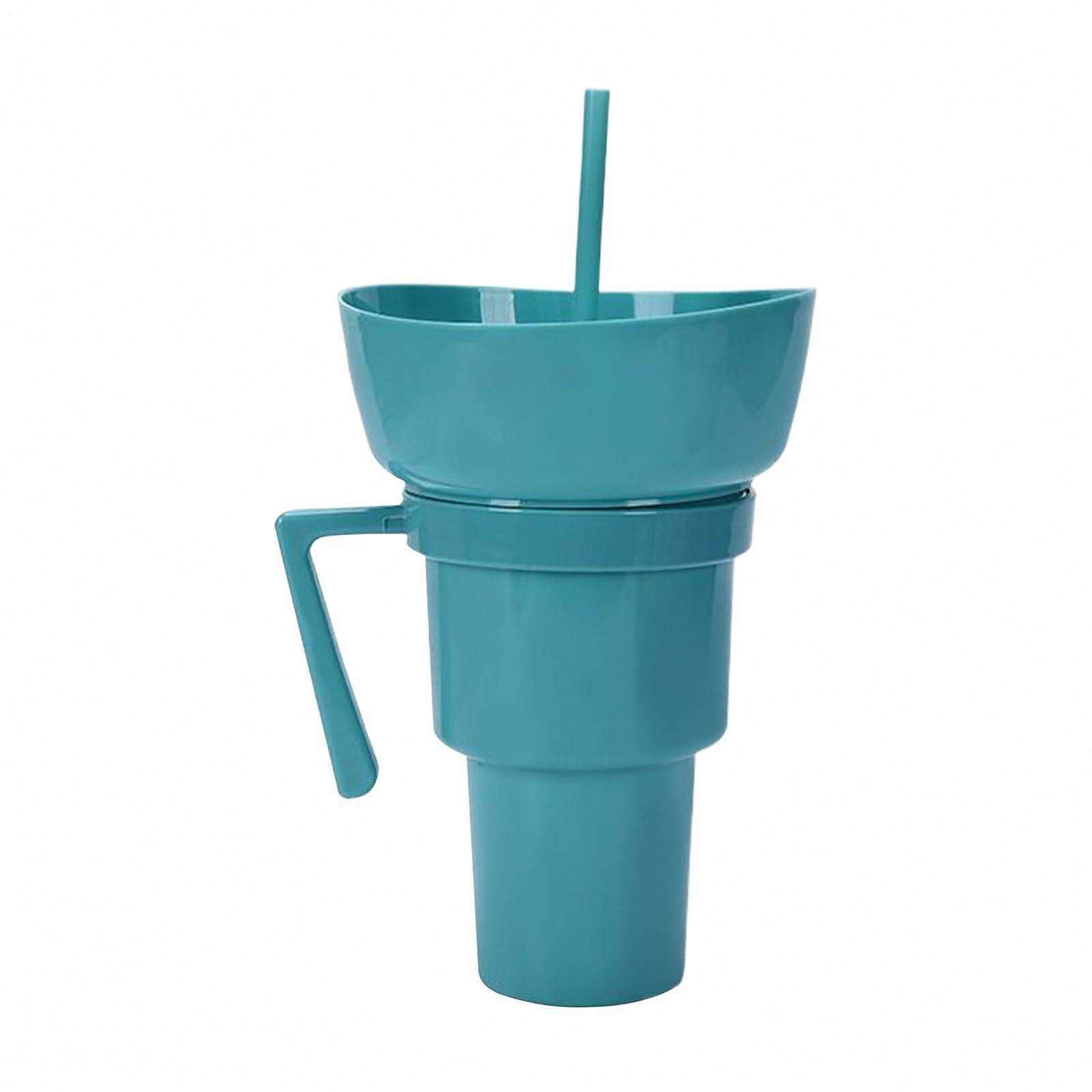 Кухоль-непроливайка з соломинкою Popcorn, контейнер для попкорну з ручкою, фото №9