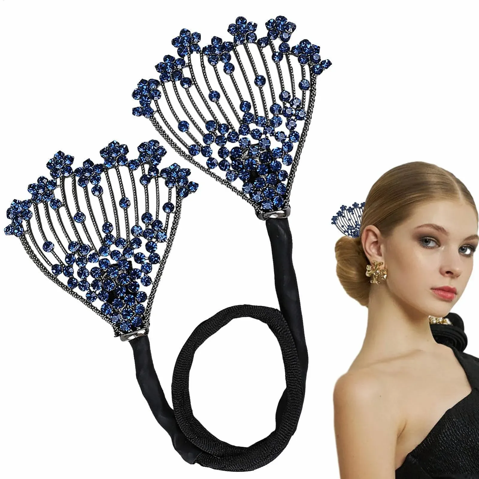 Заколка для волос со стразами, для вечеринок, ужинов, свадеб, фото №7 Заколка для волос со стразами, для вечеринок, ужинов, свадеб, фото №7