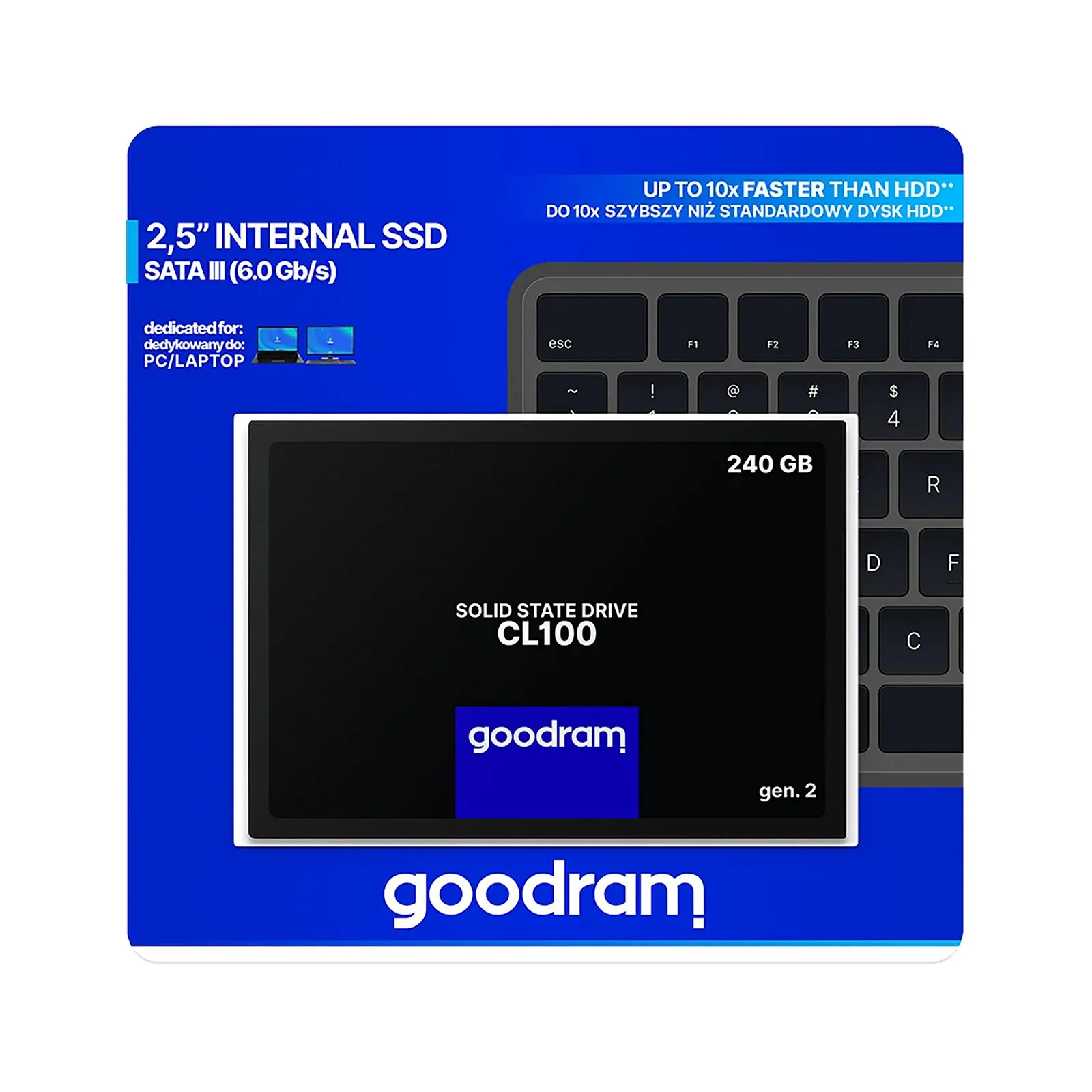 SSD Goodram CL00 Gen.3 240GB 2.5 дюйма SATA III Black, фото №6