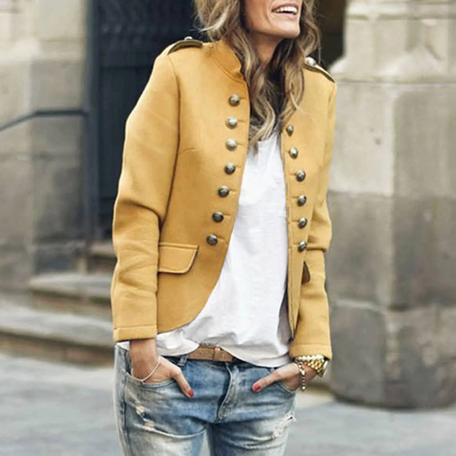 Зимове пальто для жінок з коміром-стійкою приталене, фото №2 Зимове пальто для жінок з коміром-стійкою приталене, фото №2