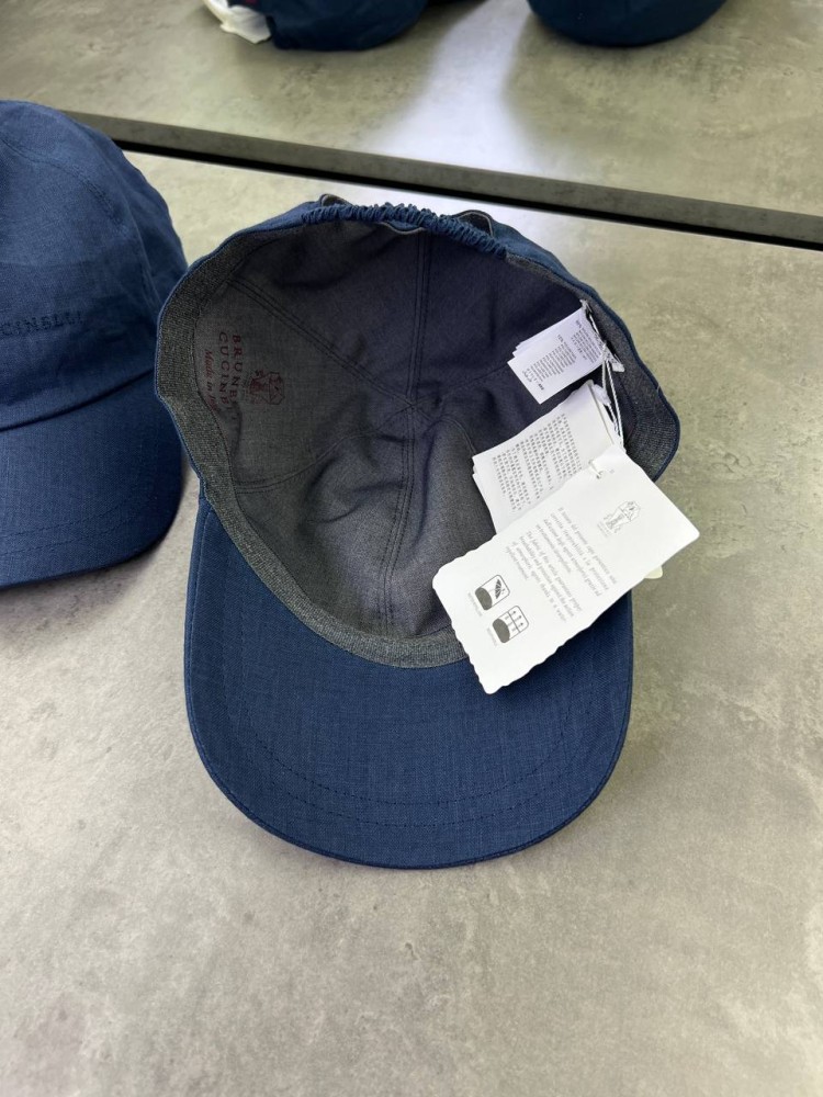 Кепка Brunello Cucinelli темно-синяя gu592, фото №5