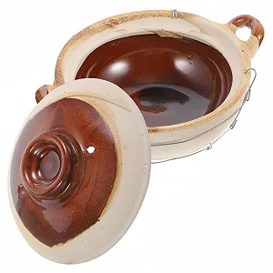 Горшочек для запекания глиняный с толстой ручкой 0,5 л - Фото 1