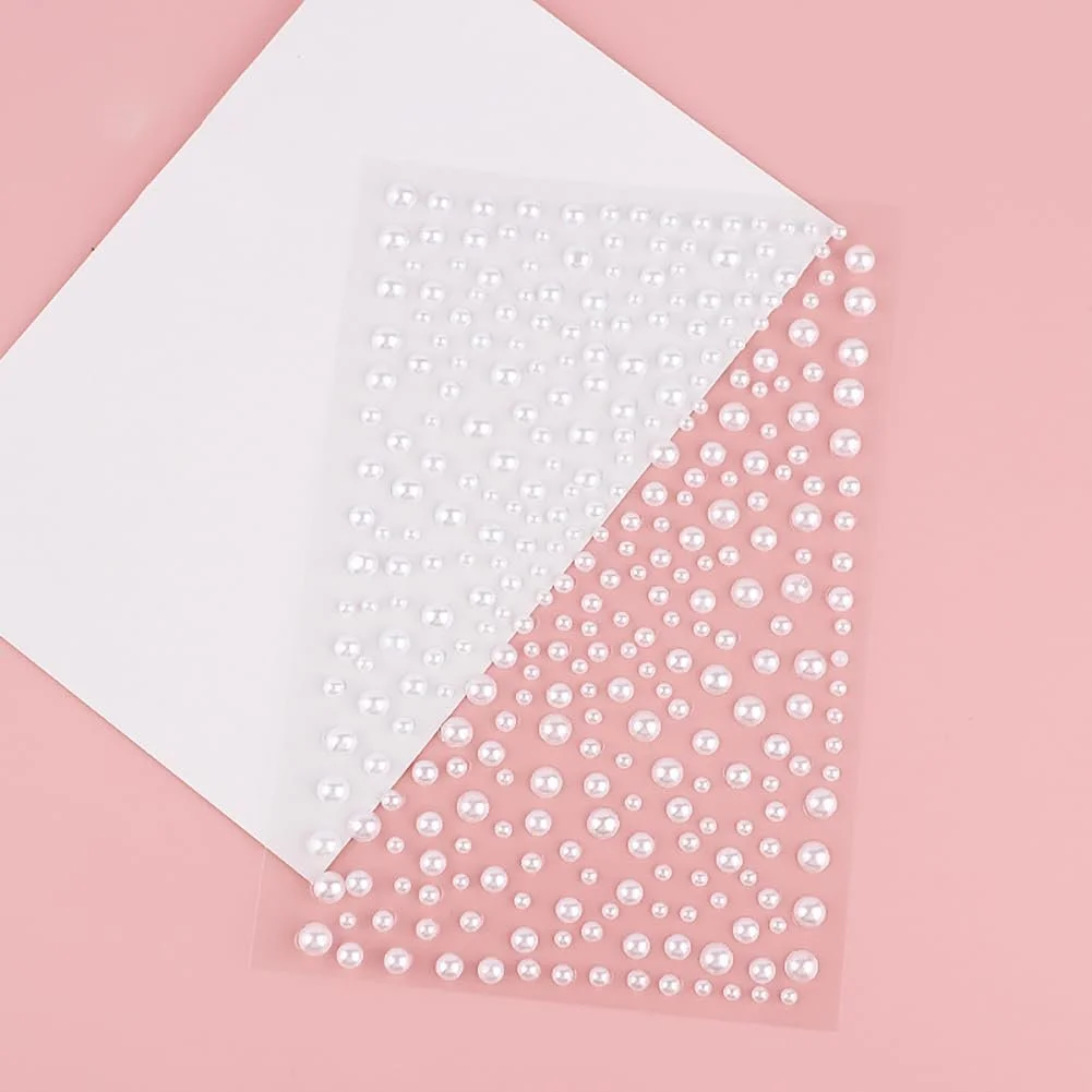 Наклейки для обличчя Стрази Плоска задня частина Намистини для фестивалю Білі намистини для наклеювання Самоклеючі кристали, фото №4