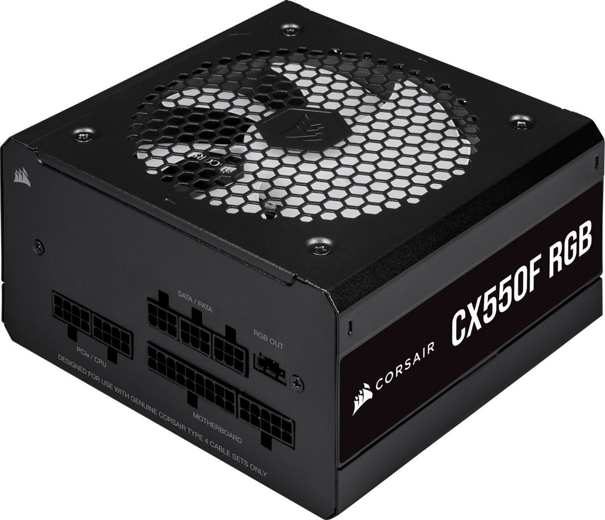 Блок живлення CORSAIR CX550F RGB 80 PLUS Bronze Black, фото №3