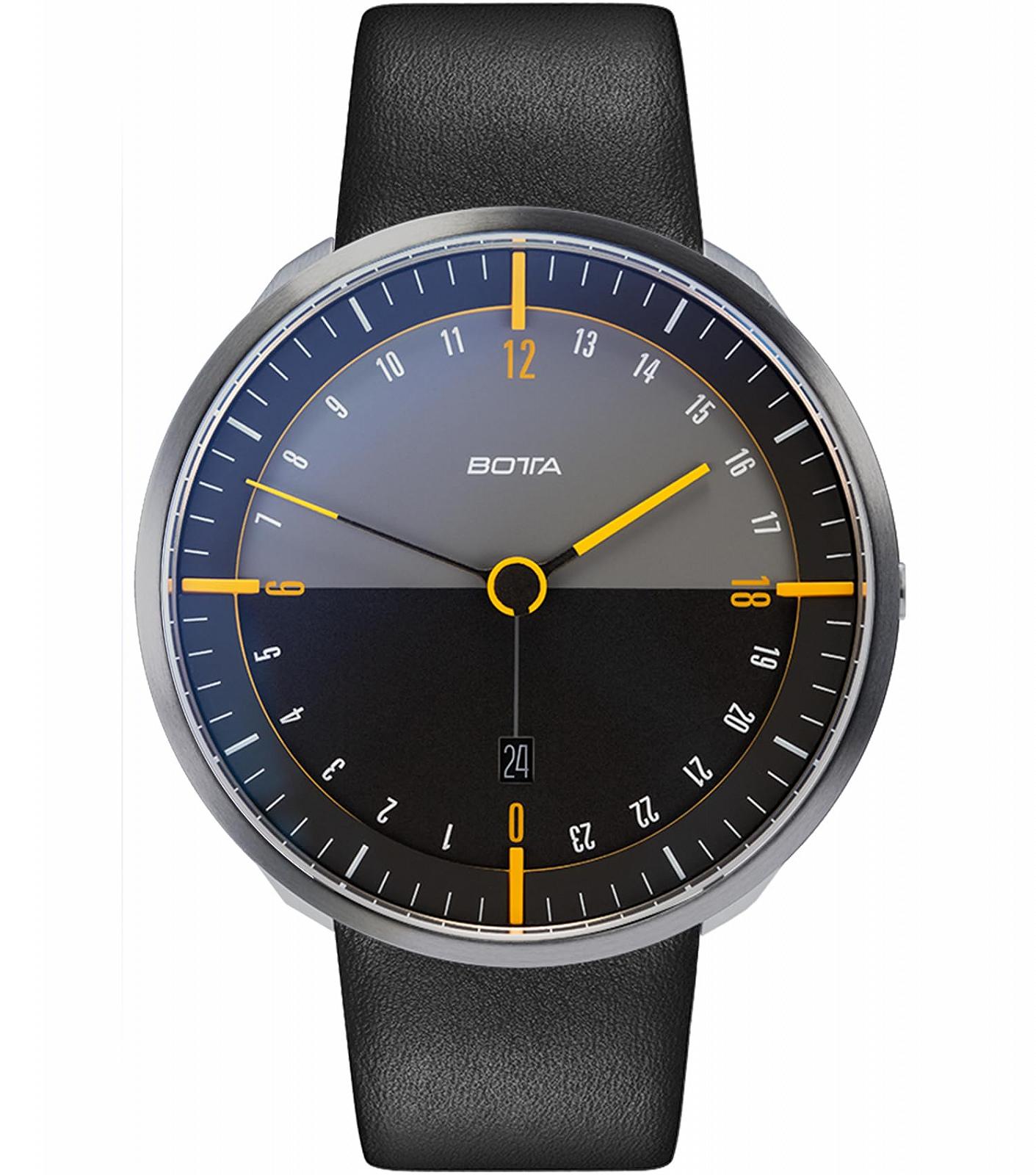 Часы Botta мужские Swiss Quartz TRES 24 (45 мм) с кожаным ремешком, фото №1