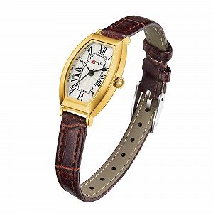 Женские часы Квадратные Золотые Бочкообразный Циферблат с римскими цифрами synthetic.ua - Фото 1