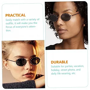 Солнцезащитные очки PACKOVE Металлические линзы Лето Женские Пластик Винтаж synthetic.ua - Фото 1