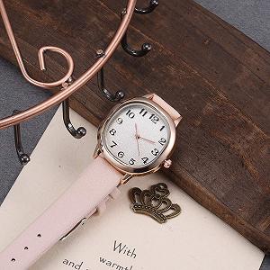 Женские часы JSDDE Классические Аналоговые Кварцевые Часы с Арабскими Цифрами и Кожаным Ремешком synthetic.ua - Фото 1