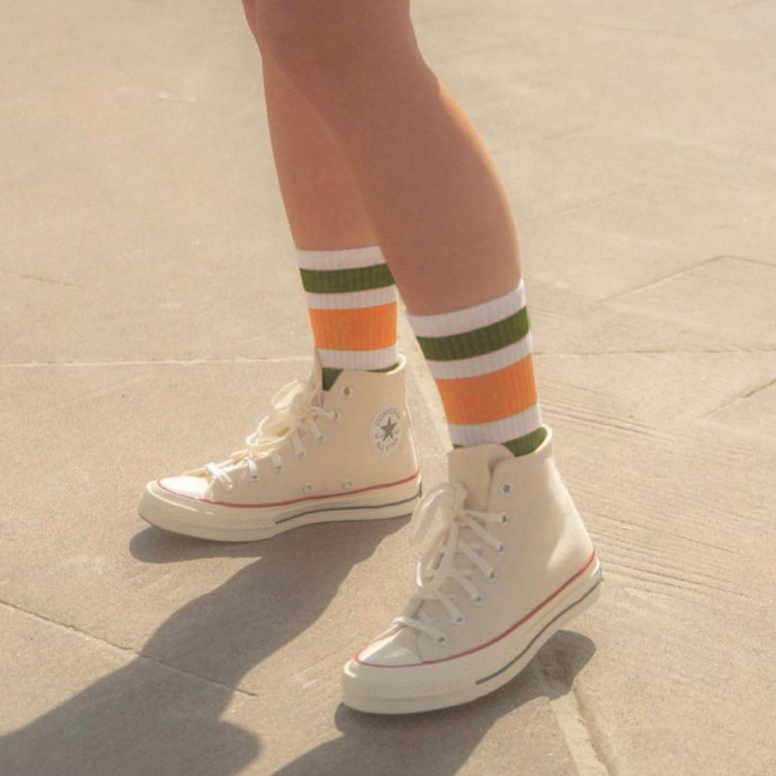Кумедні шкарпетки смугасті до литки повсякденні бавовняні шкарпетки 3 пари, фото №5