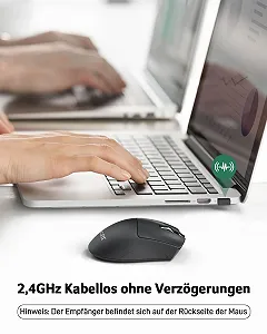 Мышь Беспроводная Acer 2.4 GHz USB A 5 Кнопок Черный synthetic.ua - Фото 1