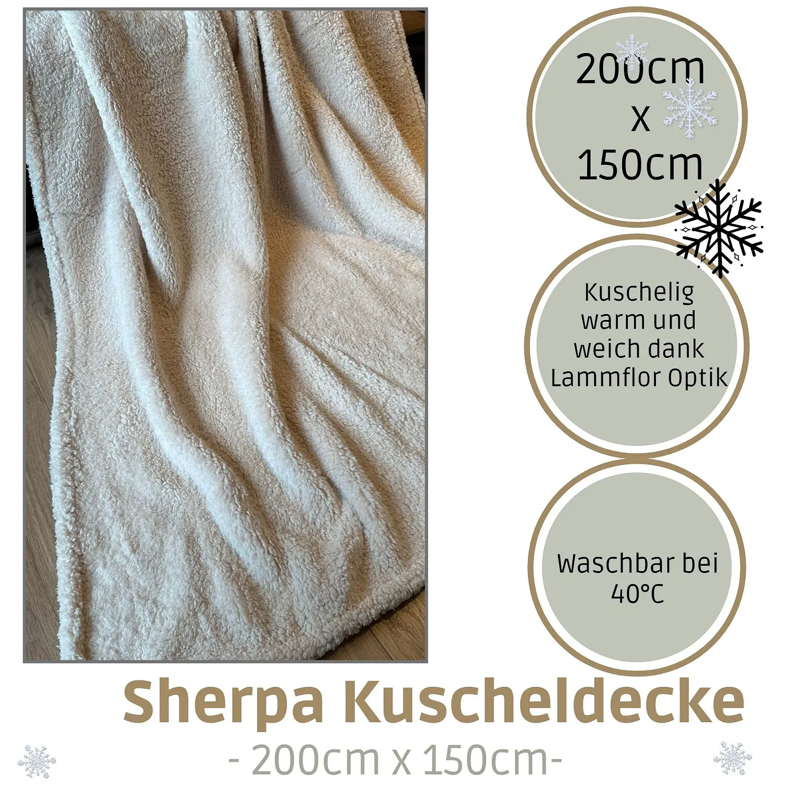 Покривало Cleanlevel EST 2016 М'яке, двостороннє (Кремовий однотонний), фото №2