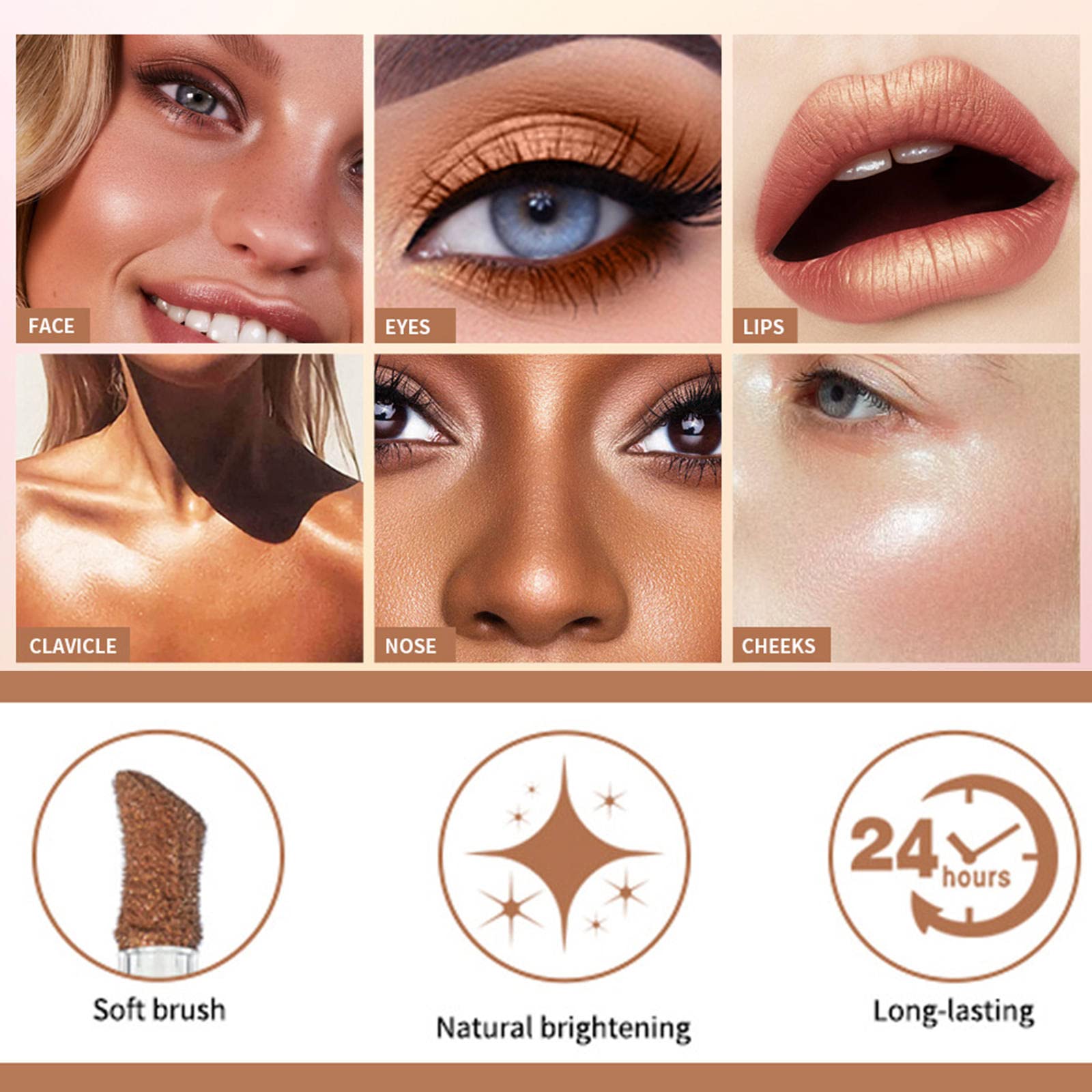 Коректор Рідкий Маркер Багатофункціональний Блискуча Олія для Тіла Рідка Блискуча Основа для Обличчя та Тіла, фото №7