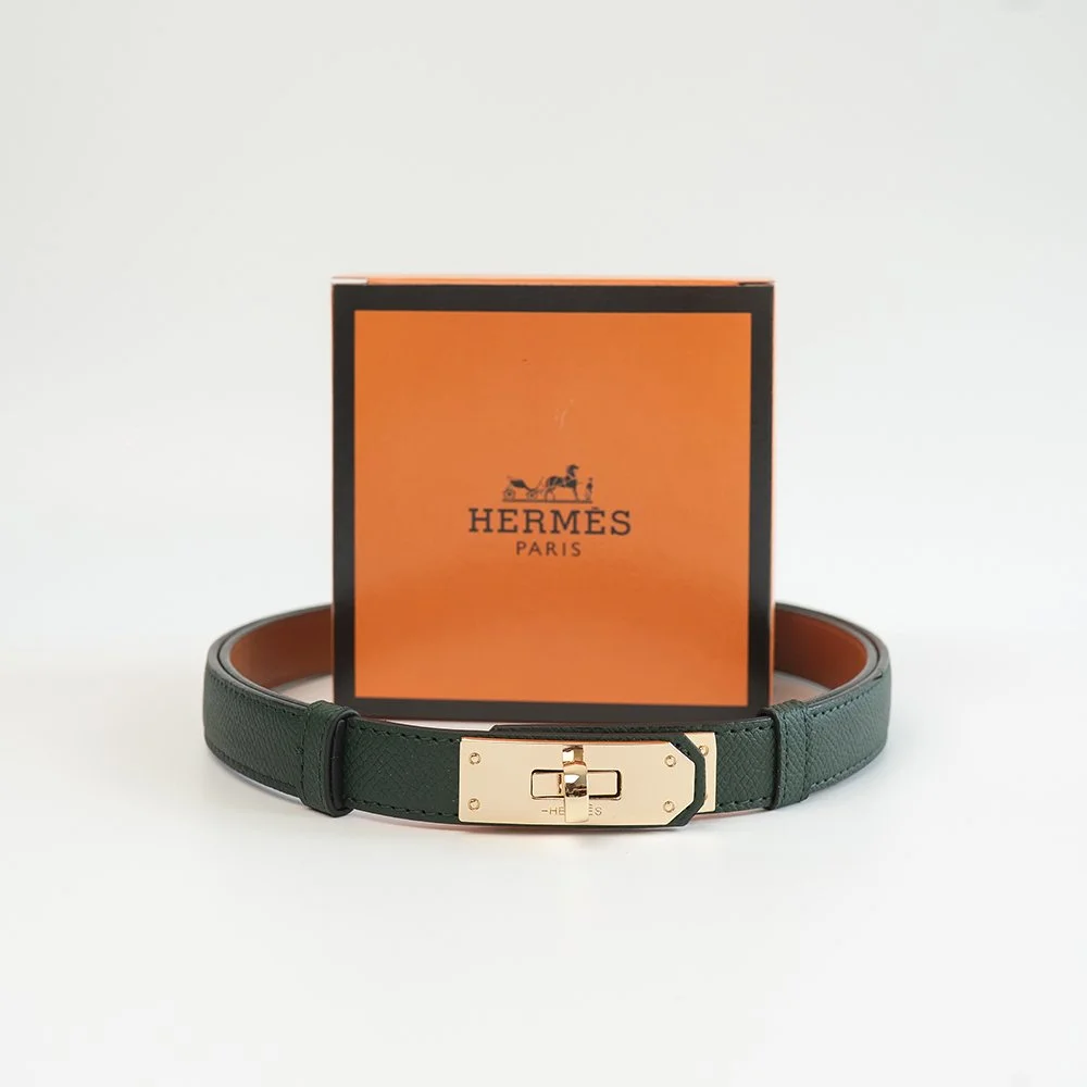 Женский ремень зеленый брендовый Hermes, фото №8