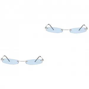 Квадратные солнцезащитные очки PACKOVE, 2 шт. Стильные модные - Фото 1