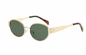 Овальные солнцезащитные очки в стиле ретро JBINNGROUSE Классические тона UV400 - Фото 1