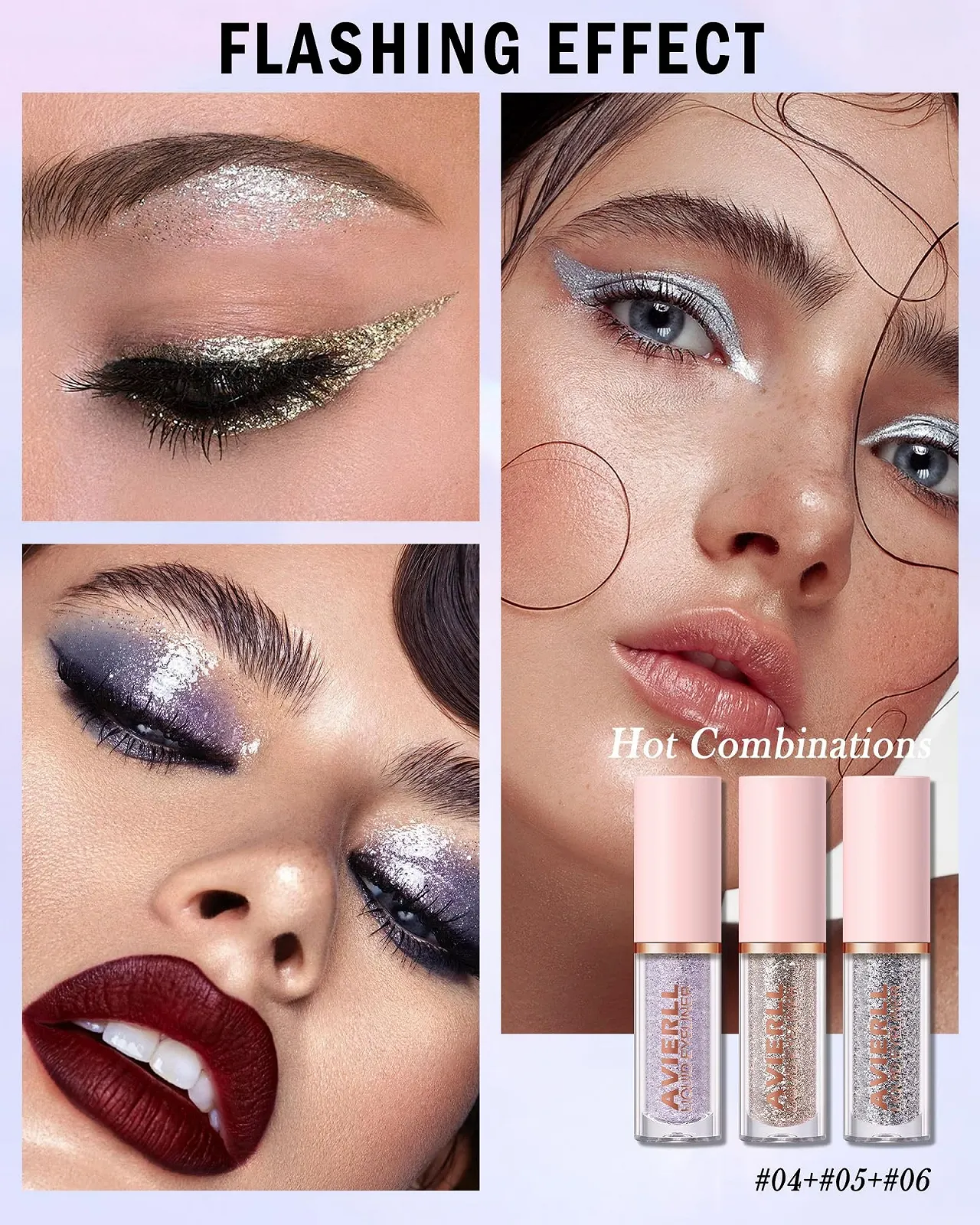 Набір LXMIL 3 Pieces Liquid Glitter Eyeliner 04+05+06 водостійка, фото №2 Набір LXMIL 3 Pieces Liquid Glitter Eyeliner 04+05+06 водостійка, фото №2