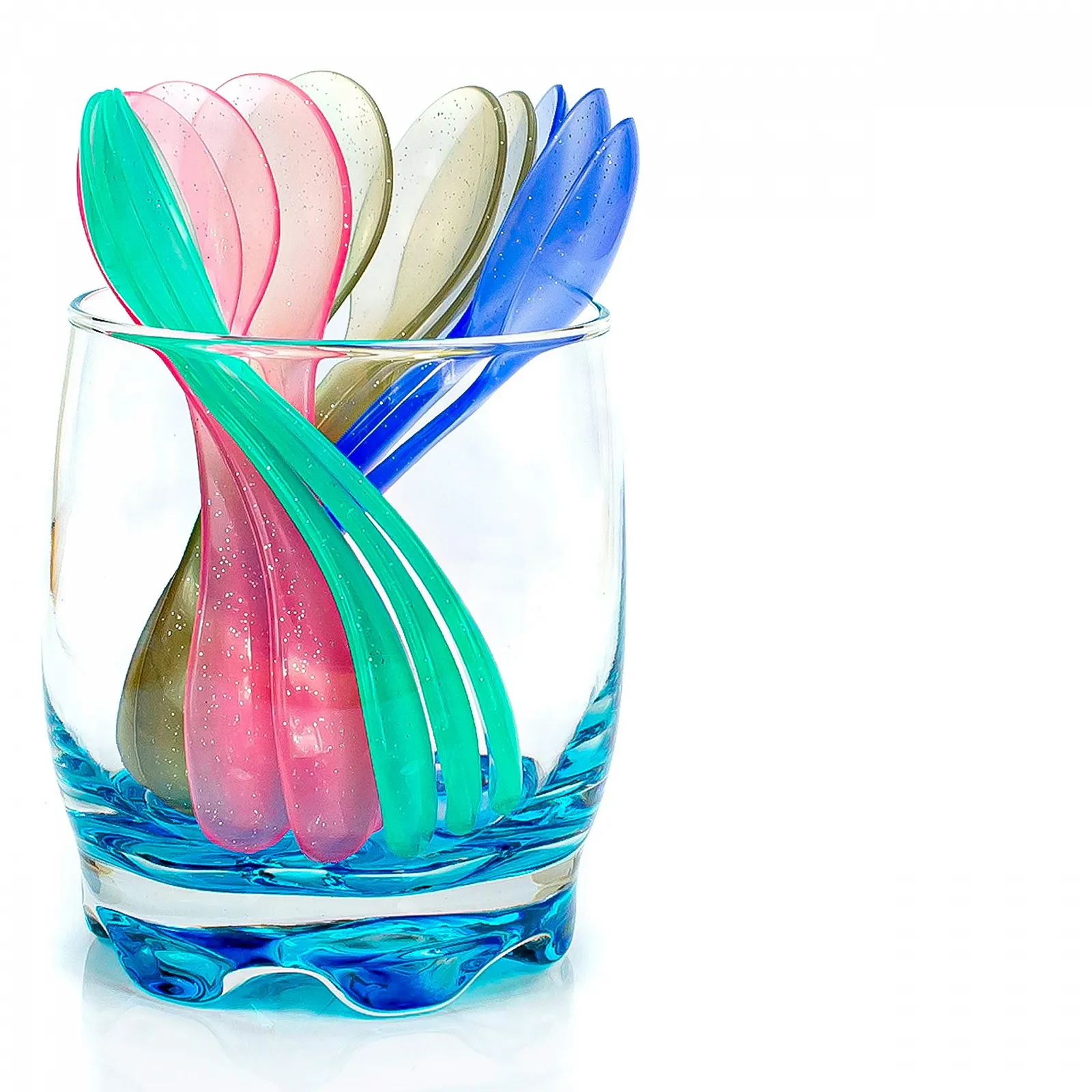 Ложки Пластикові Helmecke & Hoffmann Glitter Effect Маленькі, 12 шт., багаторазові, для морозива, для йогурту, фото №2 Ложки Пластикові Helmecke & Hoffmann Glitter Effect Маленькі, 12 шт., багаторазові, для морозива, для йогурту, фото №2