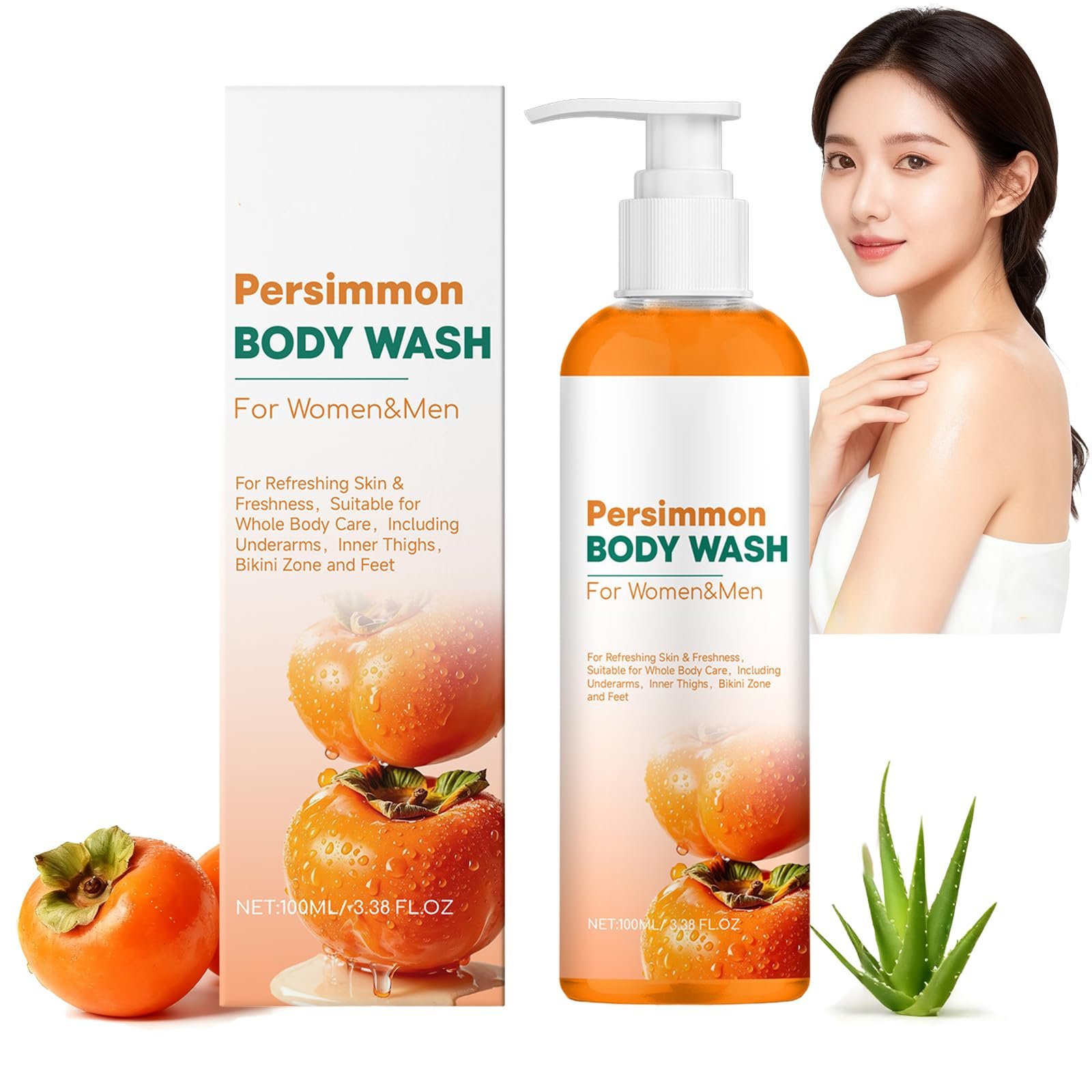 Гель для душа с хурмой против запаха тела, удаление ноненалов, дезодорирующий, для женщин и мужчин, длительная свежесть (1 шт.), фото №1 Гель для душа с хурмой против запаха тела, удаление ноненалов, дезодорирующий, для женщин и мужчин, длительная свежесть (1 шт.), фото №1