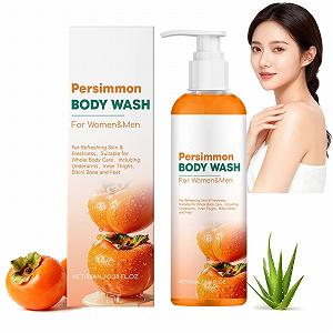 Гель для душа с хурмой против запаха тела, удаление ноненалов, дезодорирующий, для женщин и мужчин, длительная свежесть (1 шт.) - Фото 1