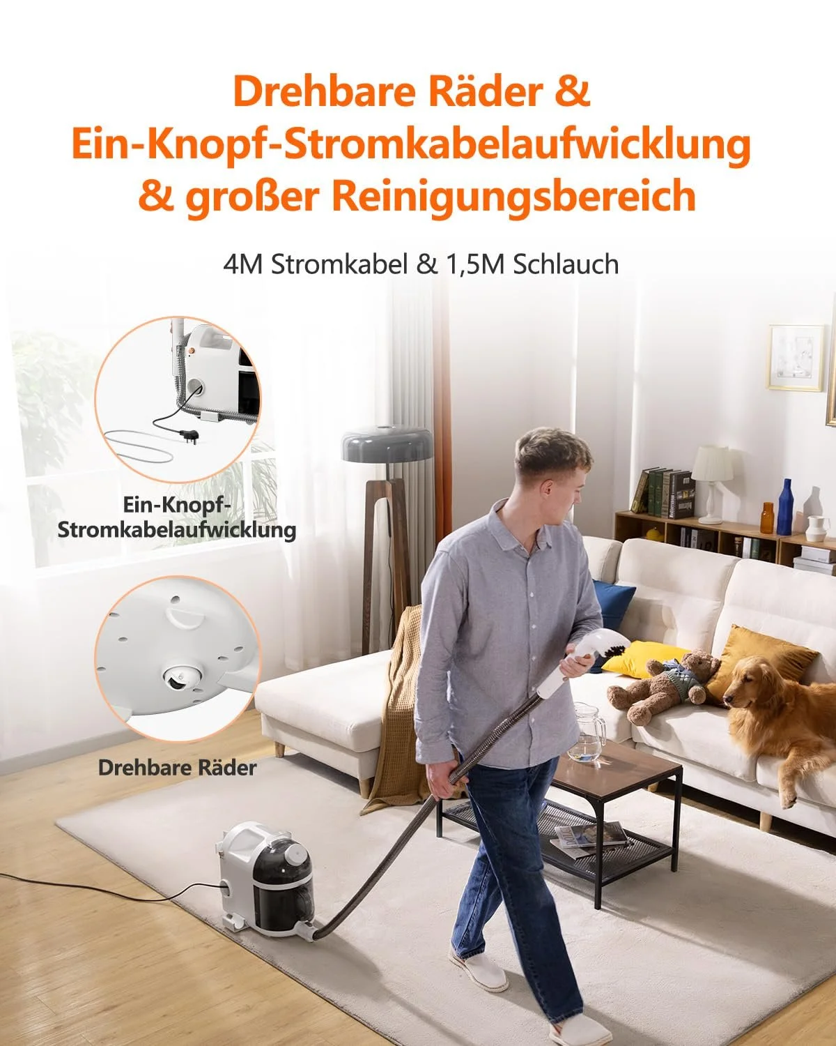 Миючий пилосос для м'яких меблів Uwant B200 1900 W 12000 Pa 74 dB, фото №8