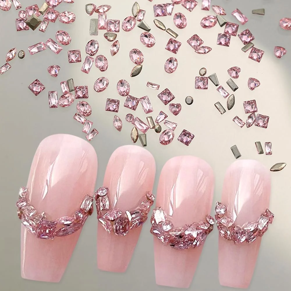 Стразы для ногтей Цирконий Розовый Разные формы 2 мм, фото №4 Стразы для ногтей Цирконий Розовый Разные формы 2 мм, фото №4