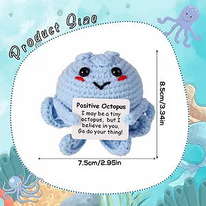 Осьминог 7.5 см вязанный с картой вдохновения цена на synthetic.ua - Фото 1 Осьминог 7.5 см вязанный с картой вдохновения synthetic.ua - Фото 1