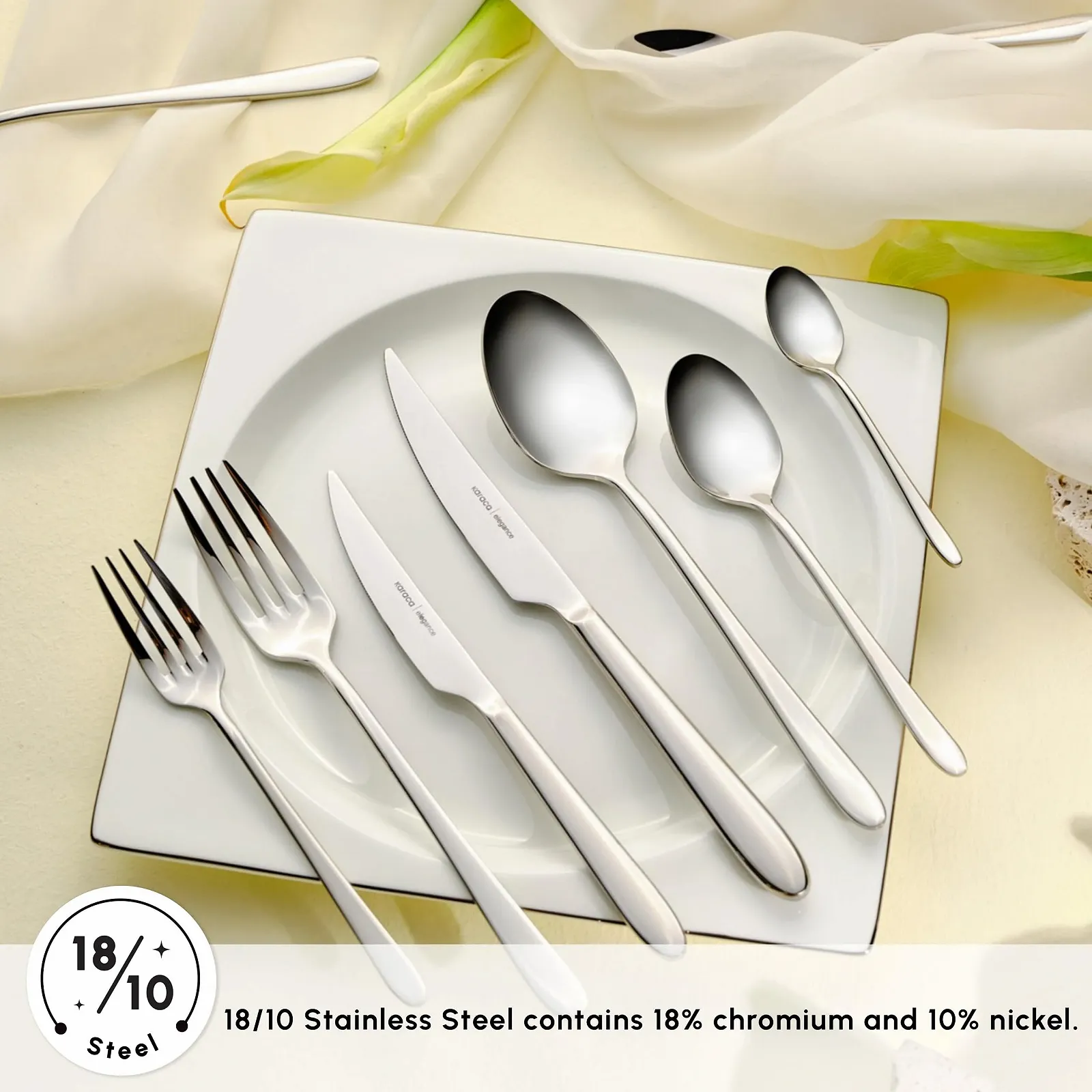 Набір столових приборів Karaca Bellamy, 84 предмети, фото №4 Набір столових приборів Karaca Bellamy, 84 предмети, фото №4