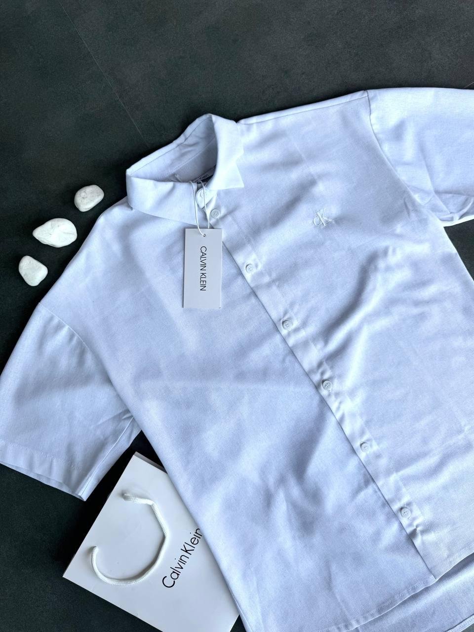 Мужской повседневный костюм льняной Calvin Klein белый, фото №4 Мужской повседневный костюм льняной Calvin Klein белый, фото №4