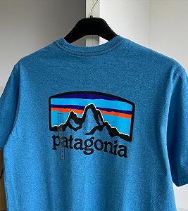 Футболка Patagonia Men's Line Logo Ridge Pocket Responsibili-Tee S - Фото 1