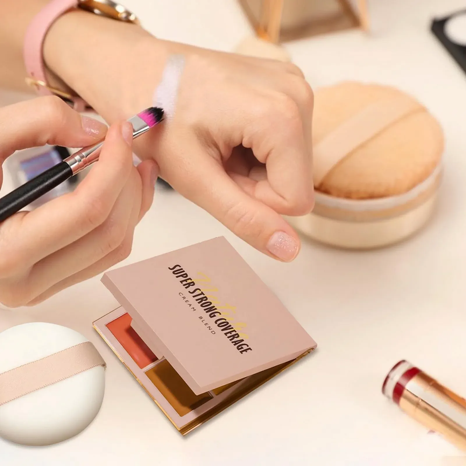 Палетка консилеров Goowafur 6 цветов Корректор тона кожи для лица - Многофункциональный крем-консилер для макияжа с полным покрытием для контурирования, фото №3 Палетка консилеров Goowafur 6 цветов Корректор тона кожи для лица - Многофункциональный крем-консилер для макияжа с полным покрытием для контурирования, фото №3