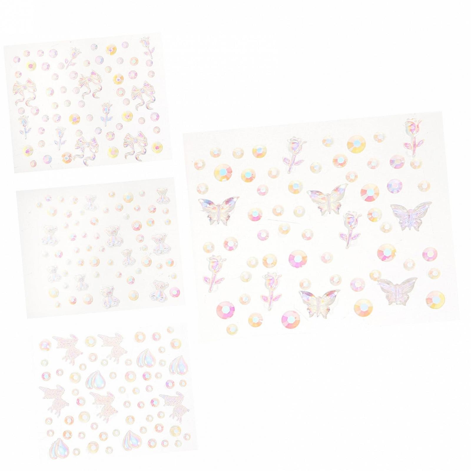 Украшения для ногтей Healvian 4 лепестка со стразами для DIY маникюра. Небольшие украшения для нейл-арта, украшения для ногтей для женщин и рукоделия, фото №1