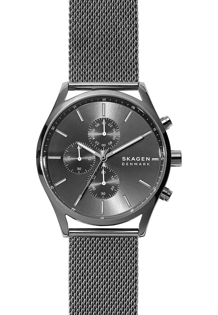 Часы SKAGEN Holst Мужские, кварцевый хронограф с браслетом из нержавеющей стали или кожи, фото №4 Часы SKAGEN Holst Мужские, кварцевый хронограф с браслетом из нержавеющей стали или кожи, фото №4