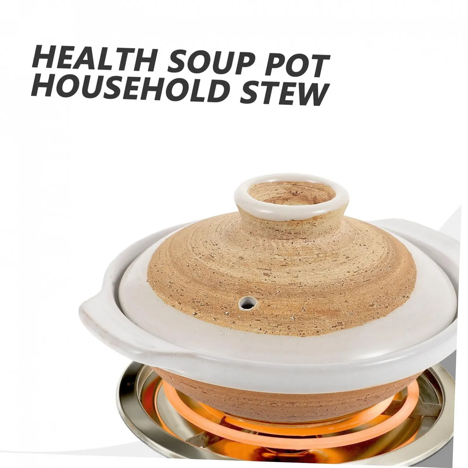 Каструля керамічна з кришкою термостійка антипригарна для газових плит, фото №9