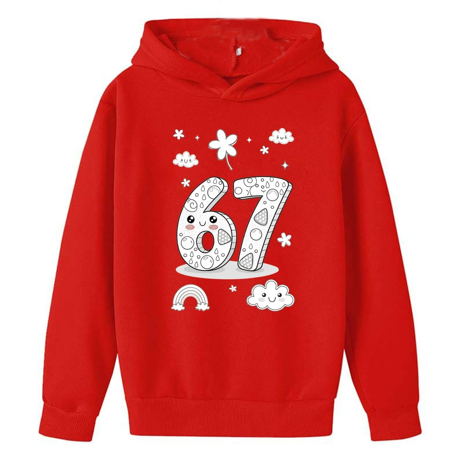 Толстовка Generisch Детская для девочки, Худи для мальчика, Печатный Повседневный Модный Пуловер, Удобный, Мягкий Флис, Теплый, Дышащий, Длинный рукав, фото №3