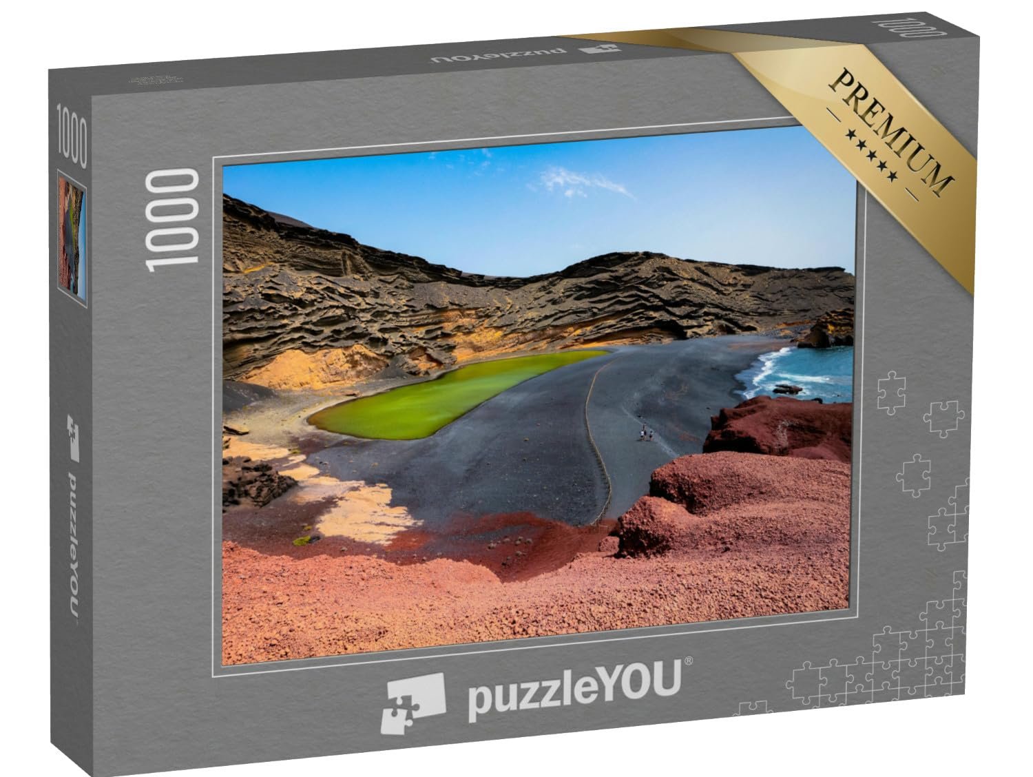 Пазл puzzleYOU Jigsaw Puzzle Collection Lanzarote Green Lake Charco de Los Clicos in EL Golfo, Lanzarote 1000 элементов, фото №1