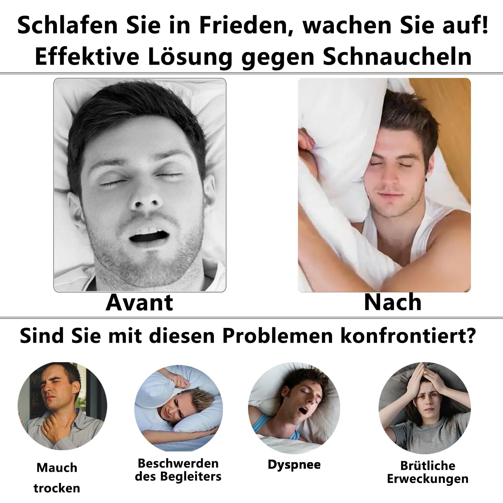 Засіб від хропіння Комфортна шина проти хропіння для чоловіків, фото №4