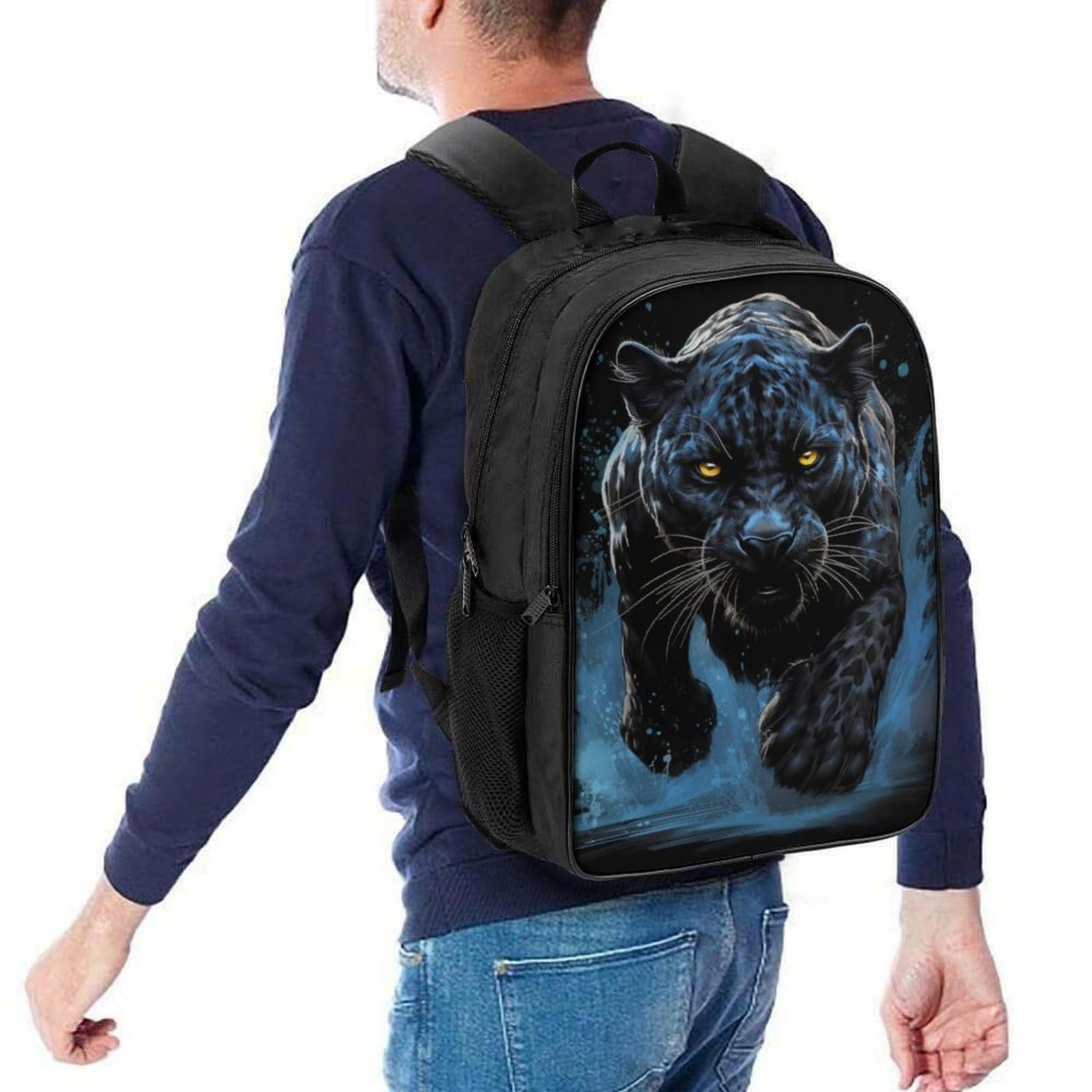 Школьный рюкзак Black Panther для мальчиков, подростков, девочек, детский, 40x28x16 см, фото №5